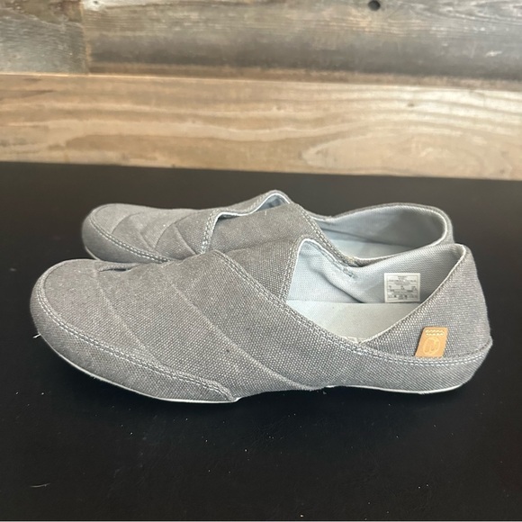 MERRELL Gray Inde Canvas Slip On Shoes Women's‎ Size 7 Flat Casual Loafers - Picture 2 of 9